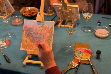 peinture sur chevalet