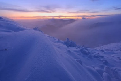 Coucher du soleil en raquettes à neige  - Bonjour Alsace