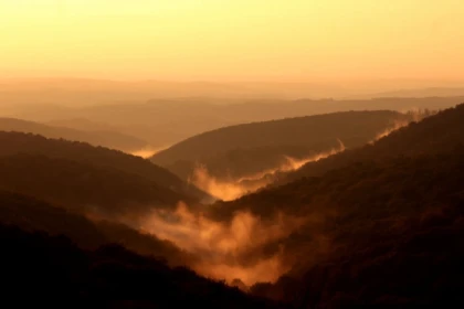 Raquettes à neige coucher du soleil - Bonjour Alsace