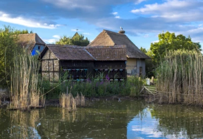 Un bâtiment de l'écomusée